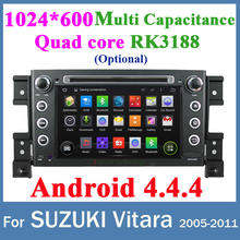 For SUZUKI Vitara 2din dvd gps Quad core RK3188 cpu 1024*600 screen GPS WIFI 3G USB Bluetooth Car radio stereo Capacitive screen