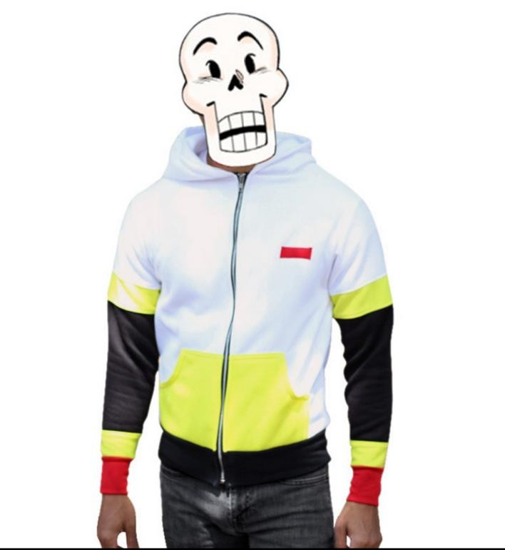 undertale papyrus skeleton sans frisk cosplay costume hoodie