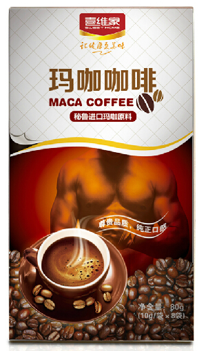 100 Genuine 8 Tea Bag Maca Coffee 80g Natural Instant Coffee Improve Sexual Performance