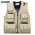 2016 New Summer Mesh Vest Multi pocket Out door Vest Photography Vest Working Waistcoat men vest