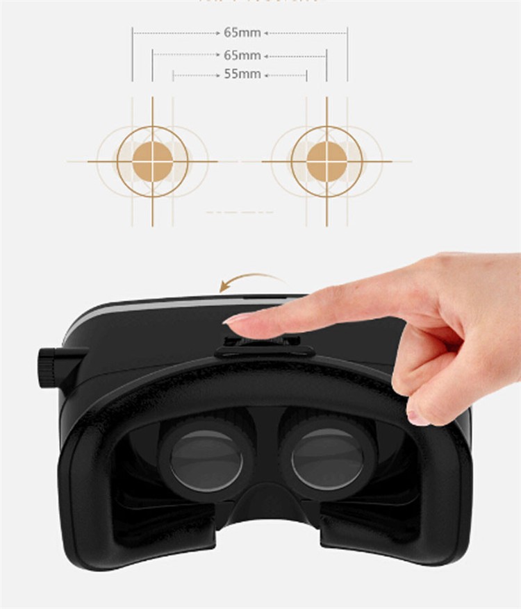 Real 3D Glasses Cardboard!Adjustsble 3D VR Box Virtual Reality Movie Game Glasses For 4.0-6.0 inch Phone + Bluetooth Remote Control (10)