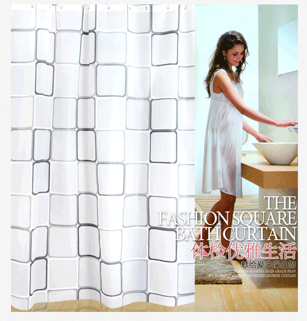 2016 NEW Boutique High Quality Modern City Night View Bathing Waterproof Bathroom Fabric Shower Curtain Inner