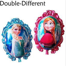 1PCS cartoon Balloons Elsa Anna Blue Inflatable Air Foil Balloon Blue Party Supplies Toys Christmas Kid Birthday Decoration