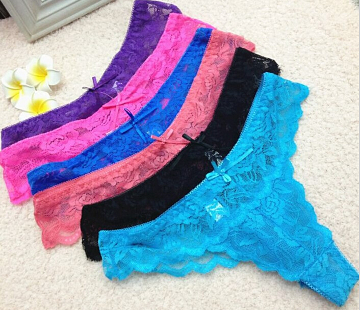 Fashion Hot Sexy Lace Women Underwear Girl Thongs G String V String 2210