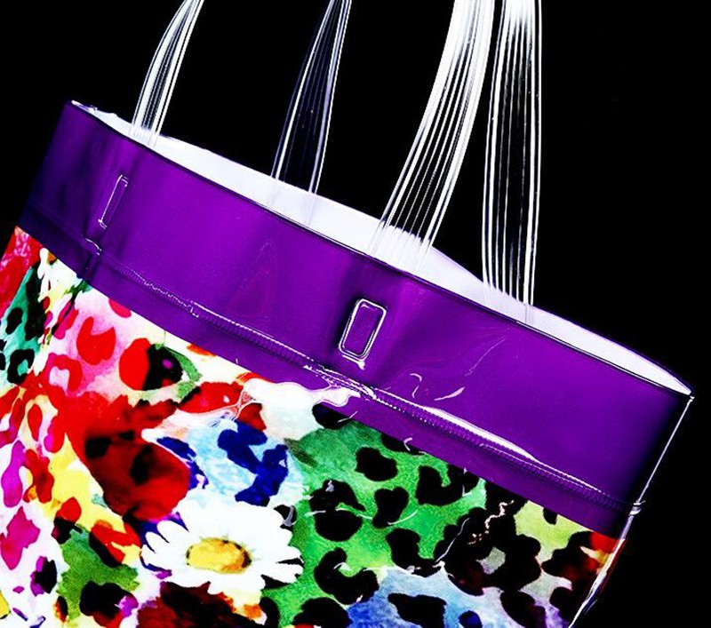 Wholesale Custom PVC Bag Clear Plastic PVC Vinyl Bag with Polyester