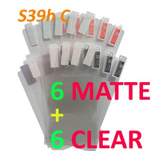 6pcs Clear 6pcs Matte protective film anti glare phone bags cases screen protector For SONY S39h