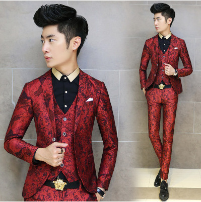 2015 New Arrival High Quality Fashion Men Suit jacket pant Brand Men s Blazer Business Slim