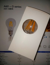 New Design A19 Dimmable Filament Edison LED Bulb E27 Led White 4W 6W 8W 220V 110V