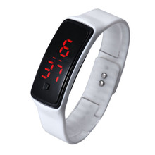 Fashion Men Candy Silicone Strap Touch Square Dial Digital Bracelet LED Waterproof Sport Wrist Watch Women