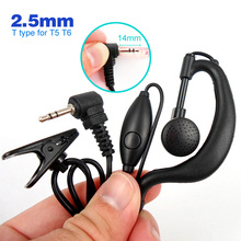 2.5mm PTT Earphone for MOTOROLA Walkie Talkie Headset with Microphone for Handheld Two Way Radio T5 T6 T7 Accessories