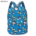 30cm Width Children s Full Printed Cartoon Canvas Backpack Kids Totoro Printing School Bags D