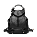 Preppy Style Simple Fashion Backpack Three purpose Bag Occident Style Shoulder Bag Zipper Press Button Hand