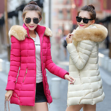 Free shipping in the bigger sizes of 2016 autumn winters eiderdown cotton dress long cotton-padded jacket coat 621