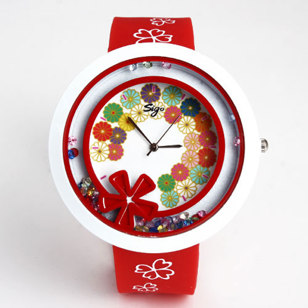 Big dial casual watch woman and girl quartz watch silicone watch women dress watches