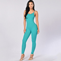 2016 Women Bodysuit Rompers Womens Jumpsuit Sleeveless Sexy Backless Full Length Bodycon Jumpsuits American Apparel