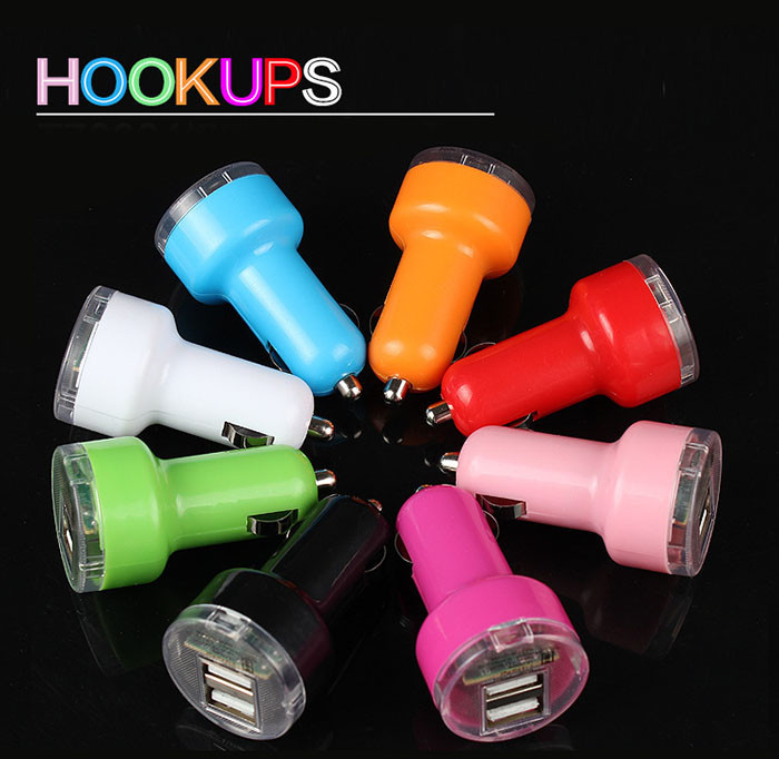 New 2015 Portable Mini Car Charger Adaptor Dual USB 2 Ports Car charger for iPod iPhone 455C5SSamsung HTC iPod iPad Blue LED (13)