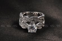 8 25 great SALE G S party jewelry gift Genuine Princess platinum Rings For Women zircon