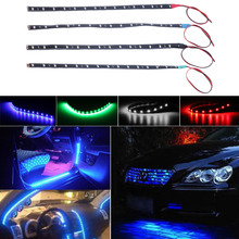 Waterproof 15 LED 30cm Car Styling super white blue red waterproof flexible Car Light Daytime Running Lights  DRL Soft Strips
