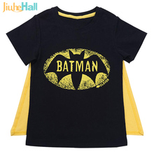 Cartoon fashion boys Tee Batman Baby boys shirts high quality children’s Blackbatman tshirt bambino WB081