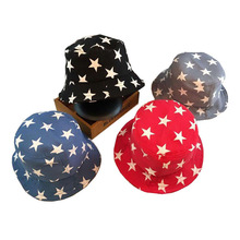 New Stars Print Summer Hats for Kids Multicolor Casual Bucket Hat Baby Cap for 2-6 Years 1 Piece
