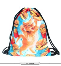 2015 new fashion time limited Daily backpack unisex DONUTS PINK softback 3d print polyester women backpacks
