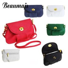 Beaumais 19 colors Women Handbag PU leather Messenger Bag Shoulder CrossBody Bags Satchel Purses Coin Bolsas Drop Shipping JB001