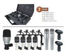 7kit 7-piece Drum Mic Set In One Box + Portable Case for musical instrument jazz band condenser microphones recording