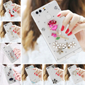 2016 DIY 3D 8 style Bling bling Rhinestone Clear plastic for Huawei P9 case for Huawei