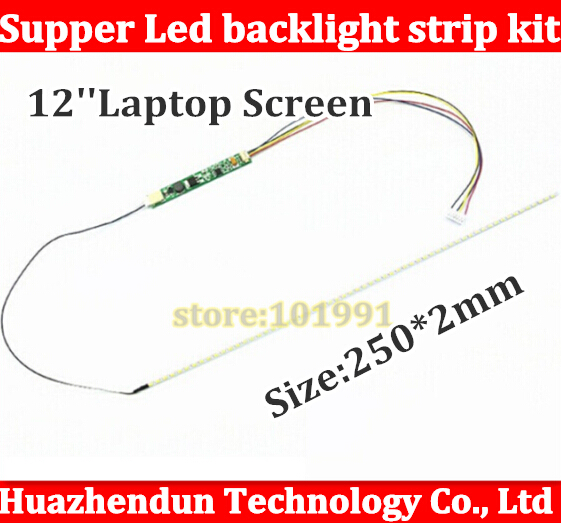 25pcs/lot 250mm Adjustable brightness led backlight strip kit,Update 12inch laptop ccfl lcd to led panel screen
