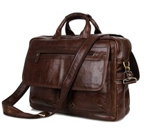 New Men Business bags Genuine Leather Briefcase Portfolio Fashion Men Messenger Bags Shoulder Laptop Handbag For Male #VP-J7085
