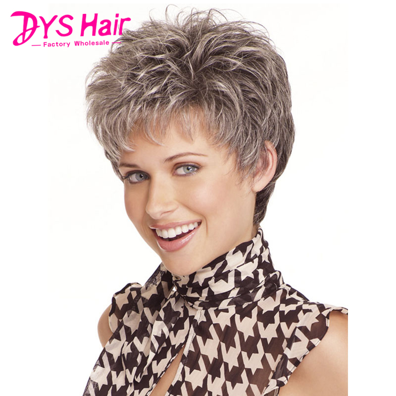 Short Wavy Pixie Cut Wigs For Black Women Heat Resistant Synthetic Wigs Female Wig Short Gray Wigs Lolita African American Wig (3)