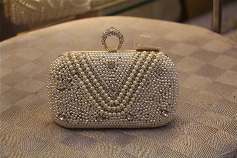 Фотография Newest pearl bag evening clutch bags women wedding handbags
