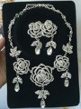 Fashion Magnificent AB Crystal Bridal jewelry sets Multicolour necklace sets wedding jewelry sets for bride dress