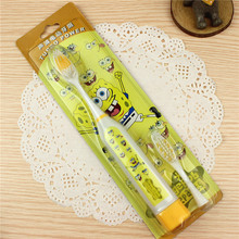 sponge bob toothbrush cartoon cute toothbrush electric toothbrush 1pack= a wand + 2 toothbrush heads SSC1157