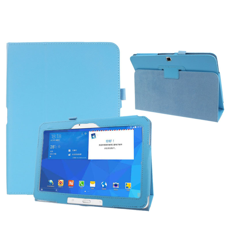 Hot selling Folio Leather Case Cover For Samsung Galaxy Tab 4 10 1 SM T530 Tablet