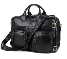 Maxdo Big Large Capacity Genuine Leather Men Messenger Bags 14 inch / 15.6 inch Laptop Briefcase Cowhide Travel Bags #MD-J7026