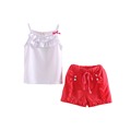 2016 new arrival toddler girl clothing summer sleeveless girls clothes cotton korean girls outfits casual kids