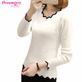 Women s autumn and winter wave pattern sweater 2016 new loose long sleeve knitted wool basic
