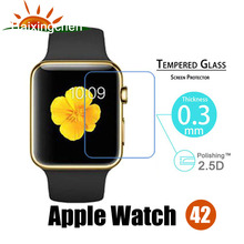 2016 For APPLE WATCH 42MM Explosion Proof Anti Shatter Premium Tempered Glass Screen Protector LCD Film