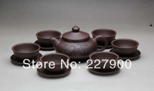 Chinese Yixing Handmade Zisha Purple Clay Tea Set Tea Service Zhizuchangle Zini 360cc 50cc