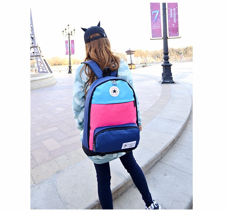 High quality waterproof nylon fabric women backpack girl school bag Casual Travel bags (3)