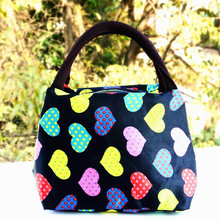 2016 new Lovely lunch box lunch bag casual waterproof printing fashion casual handbag small handbagCheap handbag lunch bag