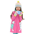 2016 Autumn Kids Clothes Girls Cartoon Dress Applique Cat Embroidery Cotton Girls Long Sleeve Children Dress
