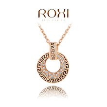 Roxi Fashion Women s Jewelry High Quality Vintage Style Rose Gold Plated Fretwork Pendant Necklace With