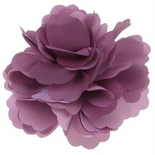 Tiempo de las compras! mujeres niñas Satin Peony pelo de la flor broche – Dark Pink