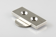 Free shipping neodymium magnet 2pcs block 40x20x5mm n50 rare earth strong magnets NdFeB nickle