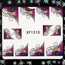 XF1315 Fashion New style Water Transfer Stickers 1 Sheets 3D Design DIY Nail Art Decorations Nail