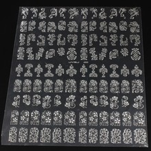Gold Silver 3D Nail Art Stickers Nail Decoration Design Brand Foils Beauty Stickers For Nails Accessories