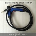 MB24 24KD Welding Torch Gun 3M Air cooled Euro Quick Connector for MIG MAG Welding Machine