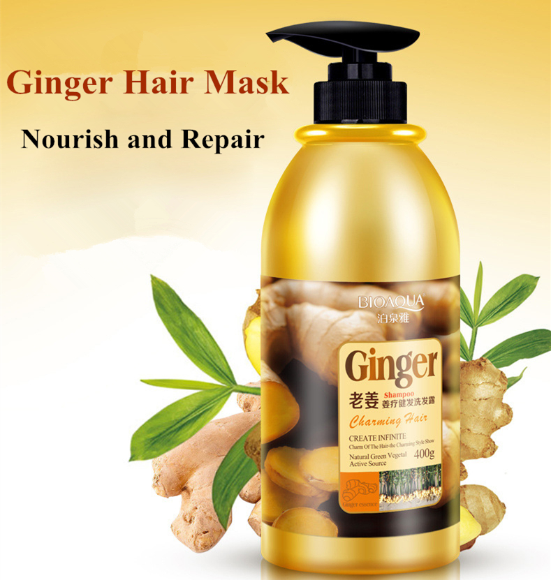 Ginger Shampoo Professional Repair Shampoo Natural Hair Regrowth Fast